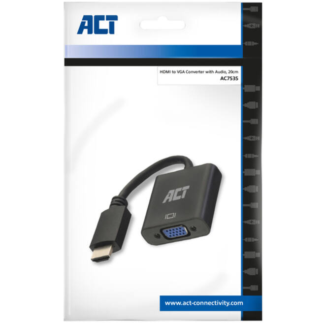 Adapter ACT HDMI naar VGA met audio