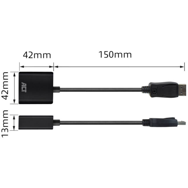 Adapter ACT DisplayPort naar VGA