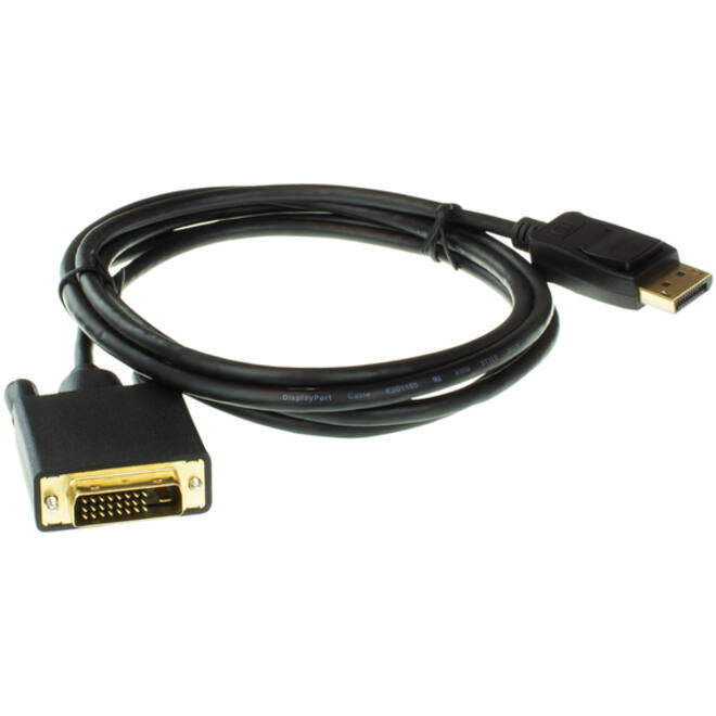 Kabel ACT DisplayPort naar DVI 1.8 meter zwart