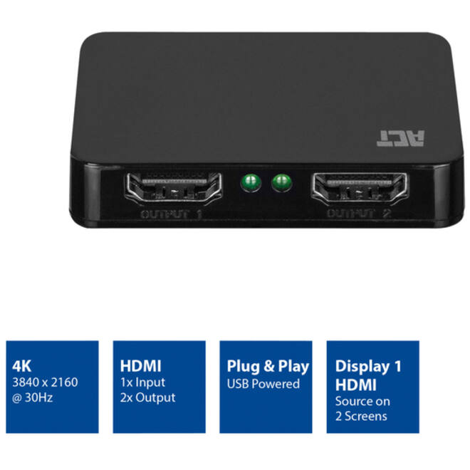 Splitter ACT 4K HDMI 1.4 2 poorts