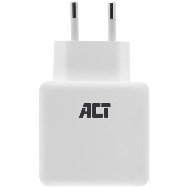 Oplader ACT USB 2 poorts Quickcharge 30W wit