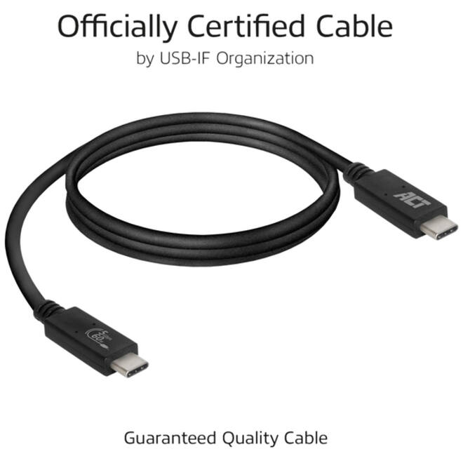 Kabel ACT USB 3.2 USB-C USB-IF gecertificeerd 1 meter