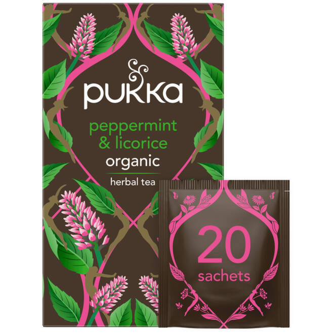 Thee Pukka peppermint licorice 20 zakjes