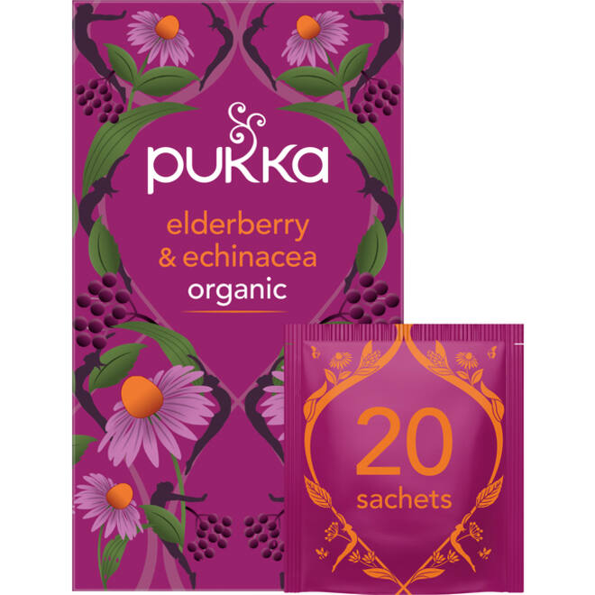 Thee Pukka elderberry en echinacea 20 zakjes