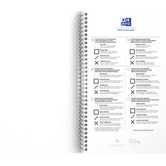 Task Manager Oxford 141x246 mm 115vel aqua
