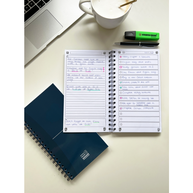 Task Manager Oxford 141x246 mm 115vel blauw