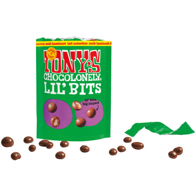 Chocolade Tony's Chocolonely Lil'Bits melk hazelnoot 120 gram