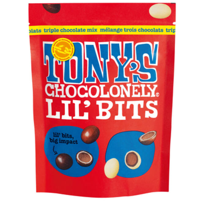 Chocolade Tony's Chocolonely Lil'Bits triple chocolade mix 120 gram