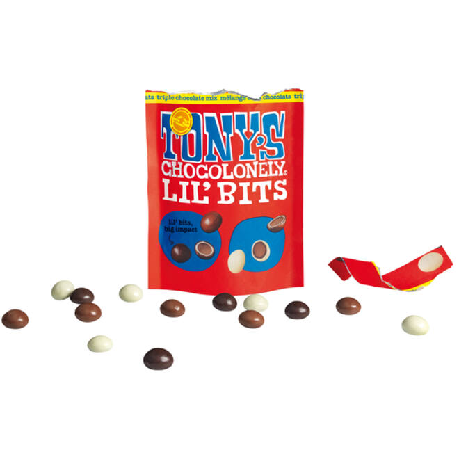 Chocolade Tony's Chocolonely Lil'Bits triple chocolade mix 120 gram