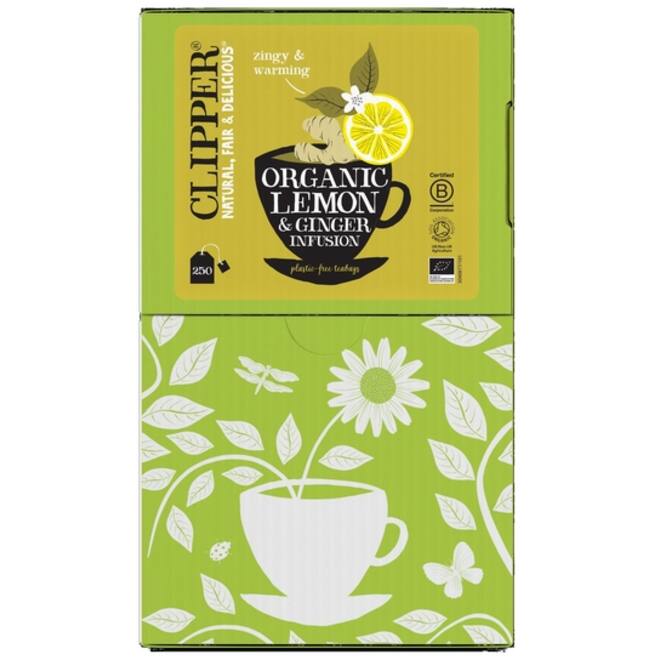 Thee Clipper infusion lemon & ginger bio 250 zakjes