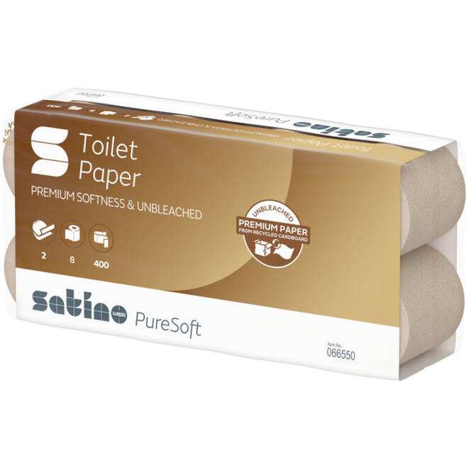 Toiletpapier Satino PureSoft MT1 2-laags 400vel naturel 066550