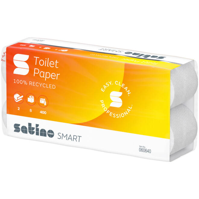 Toiletpapier Satino Smart MT1 2-laags 400vel wit 060640