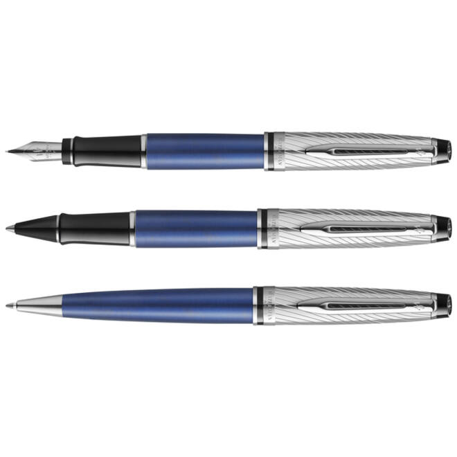 Rollerpen Waterman Expert metallic Blue CT fijn