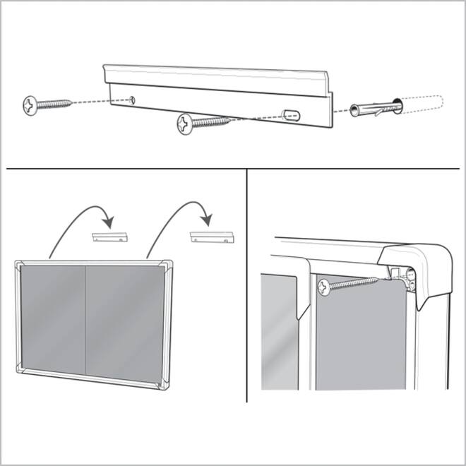 Binnenvitrine Nobo Premium Plus 8x A4 schuifdeur magnetisch