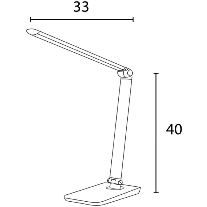 Bureaulamp Unilux Twistled led zwart