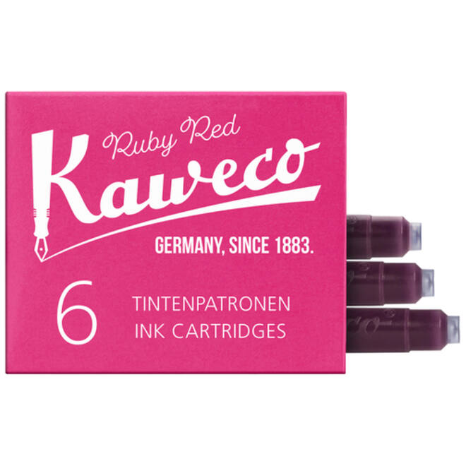 Inktpatroon Kaweco rood doosje à 6 stuks