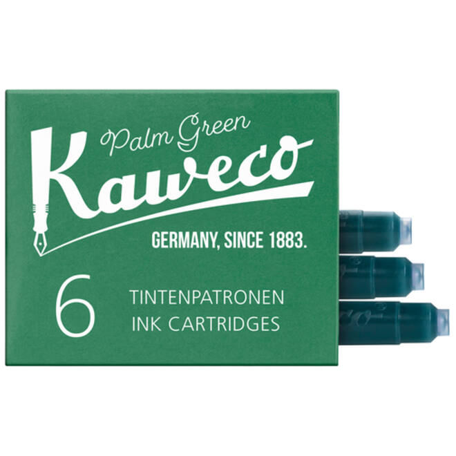 Inktpatroon Kaweco groen doosje à 6 stuks