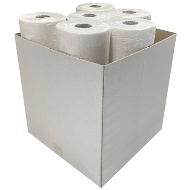 Onderzoektafelpapier Euro Products 45cm breed 2-laags 100m wit 138047