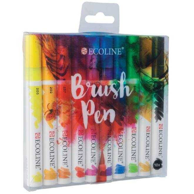 Brushpen Talens Art Creation Ecoline assorti etui à 10stuks