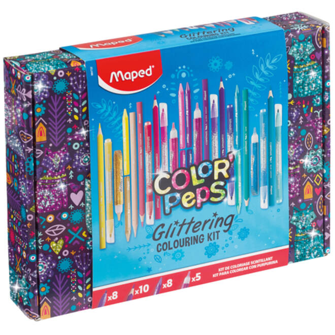 Tekenset Maped Color'Peps glitter 31-delig assorti