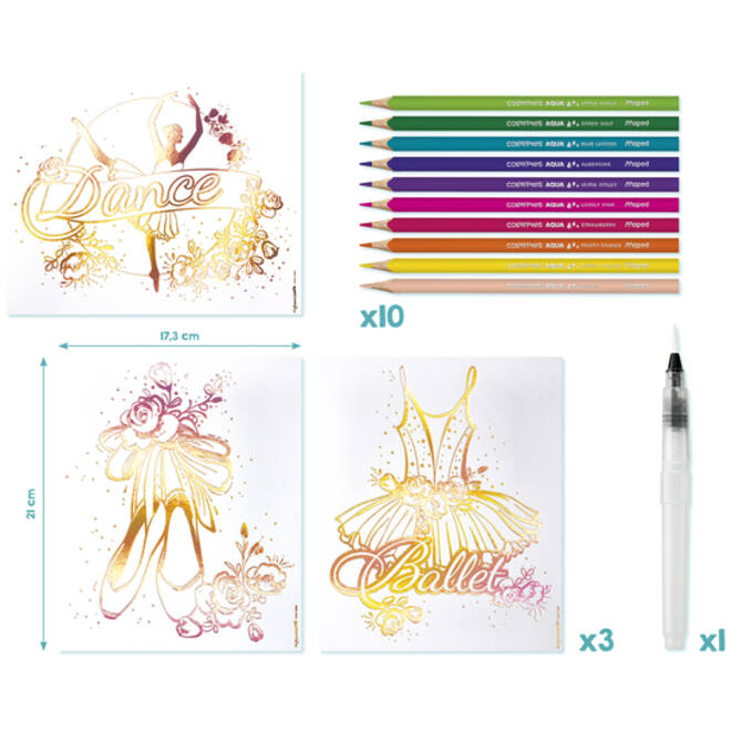 Hobbyset Maped Creativ Aqua'Art ballet 14-delig assorti