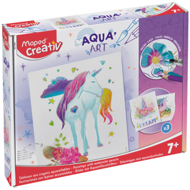Hobbyset Maped Creativ Aqua'Art eenhoorn 14-delig assorti