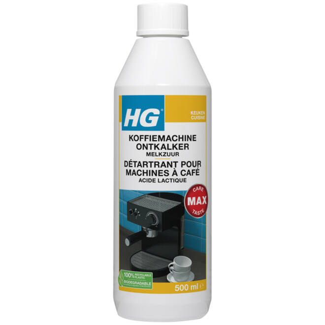Ontkalker HG voor koffiemachine melkzuur 500ml