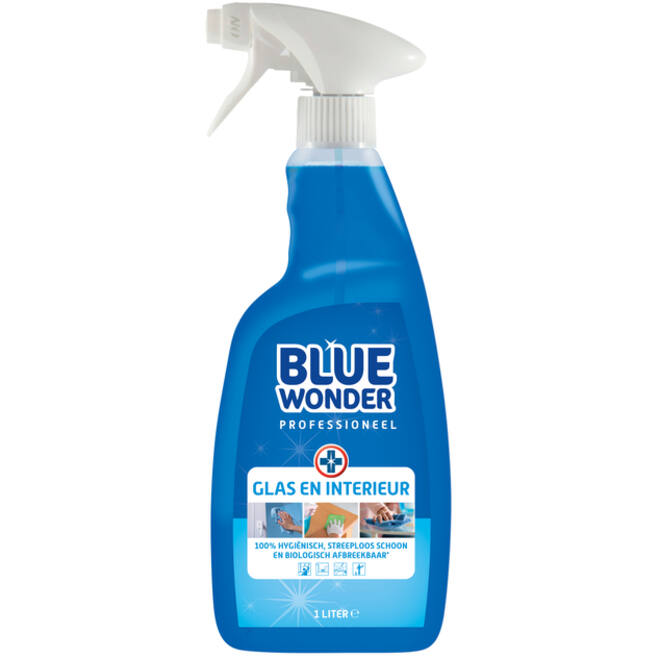 Glasreiniger Blue Wonder Prof glas en interieur spray 1liter