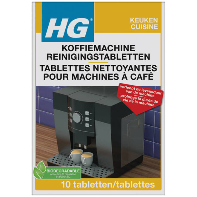 Reinigingstabletten HG voor koffiemachine 10 stuks
