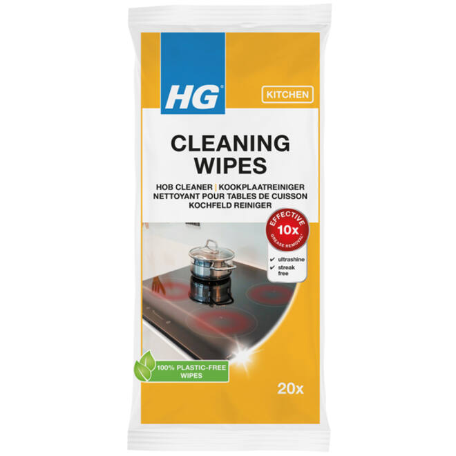 Kookplaatreinigerdoekjes HG wipes 20 stuks