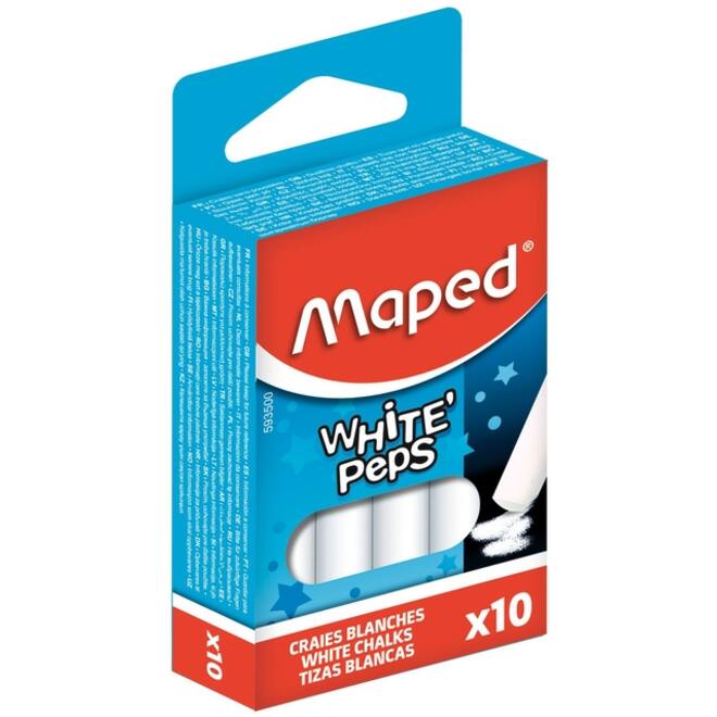 Schoolbordkrijt Maped White'Peps set á 10 stuks wit
