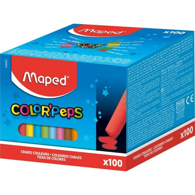 Schoolbordkrijt Maped Color'Peps doos á 100 stuks assorti