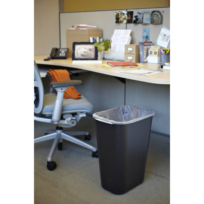 Afvalbak Rubbermaid groot 39liter zwart