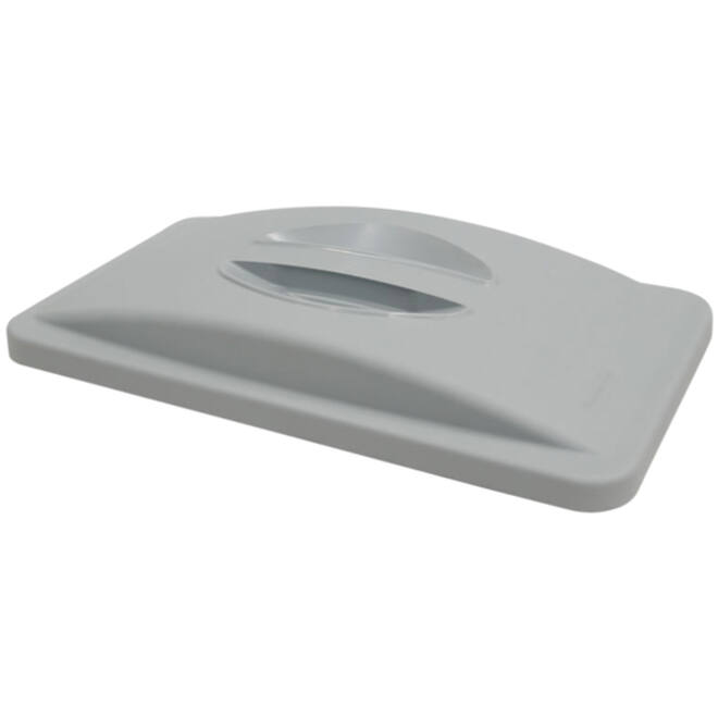 Deksel Rubbermaid Slim Jim Vented gesloten met greep grijs