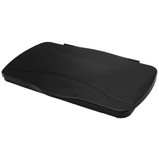 Deksel Rubbermaid Slim Jim Vented gesloten met scharniersysteem zwart