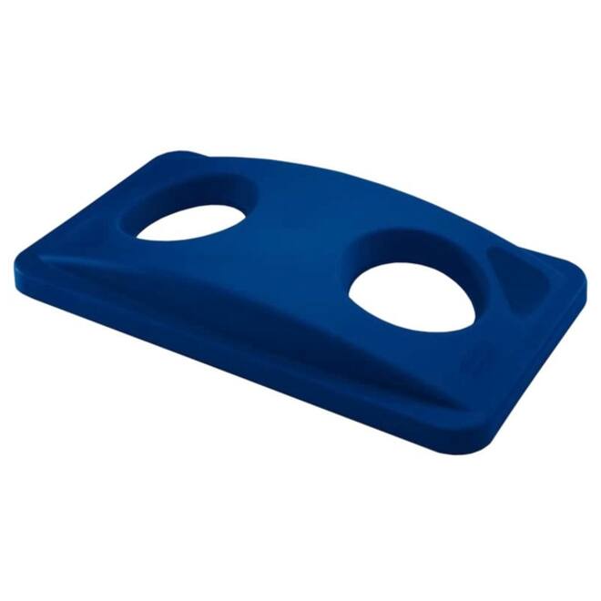 Deksel Rubbermaid Slim Jim Vented inwerpopening voor flesjes en blikjes blauw