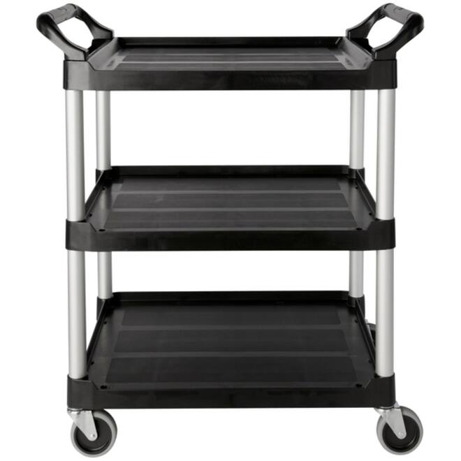 Serveerwagen Rubbermaid met 10cm zwenkwielen zwart