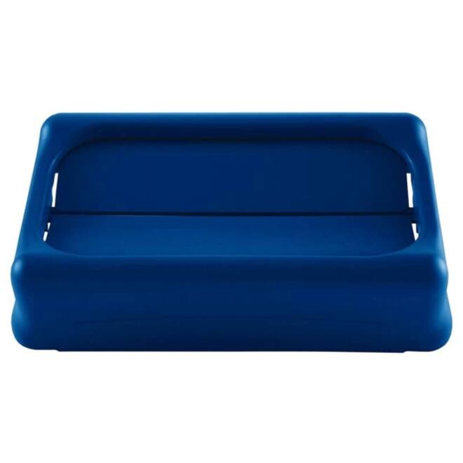 Deksel Rubbermaid Slim Jim Vented gesloten met swingsysteem blauw