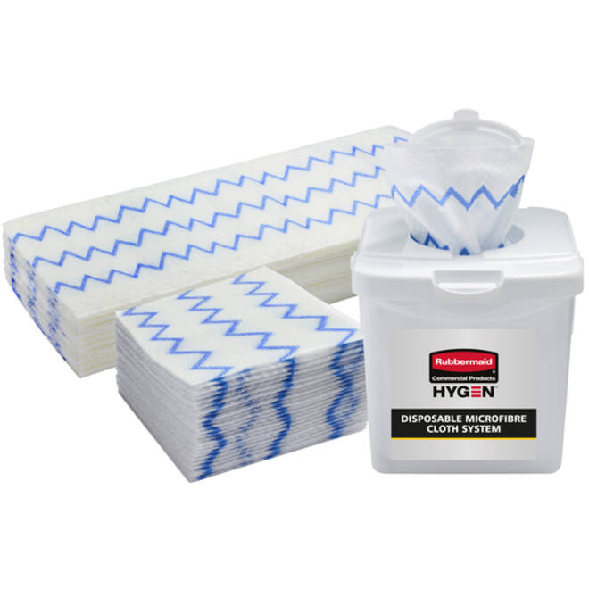 Vlakmop Rubbermaid Hygen microvezel 150st wit