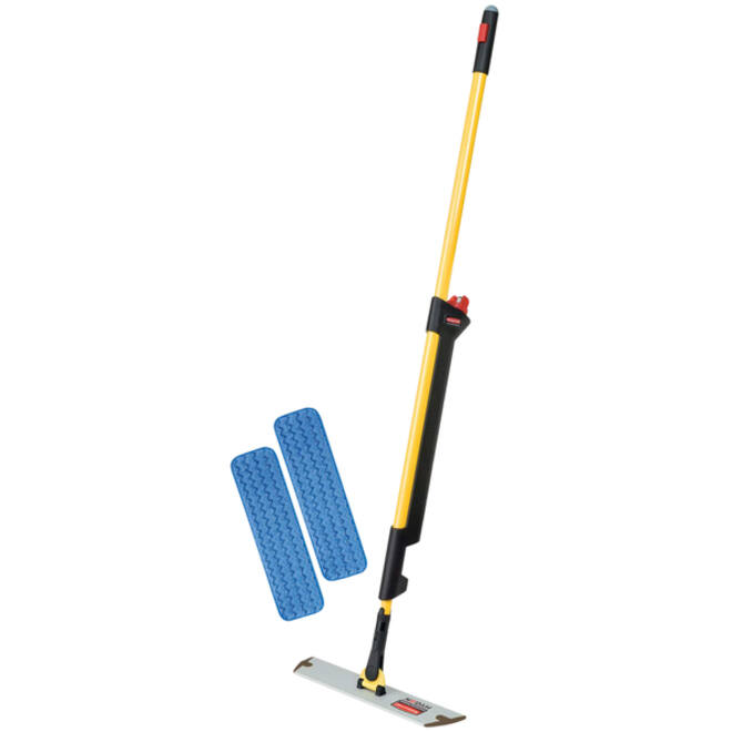 Vlakmopset Rubbermaid Hygen Pulse met 2 microvezel vlakmoppen