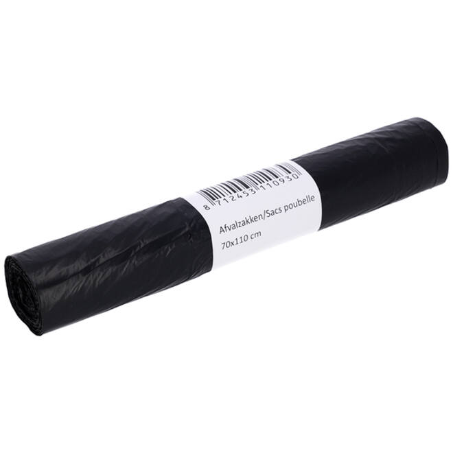 Afvalzak Cleaninq 70x110cm HDPE T25 120L zwart