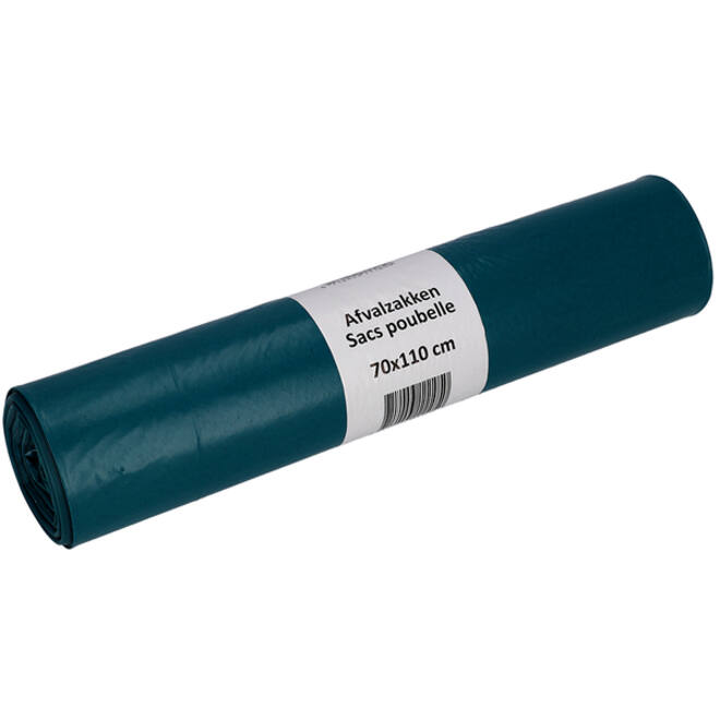 Afvalzak Cleaninq 70x110cm LDPE recycled T70 120L blauw