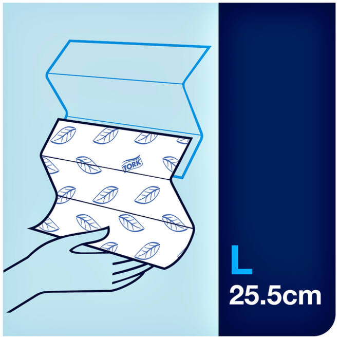 Handdoek Tork Xpress® H2 Multifold advanced 2-laags 21x180st wit 120398