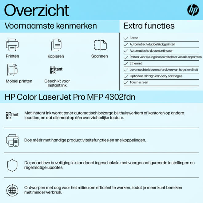 Multifunctional Laser printer HP Color LaserJet 4302fdn