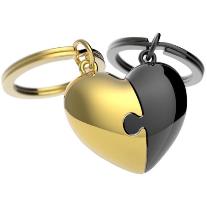 Sleutelhanger Metalmorphose puzzelhart