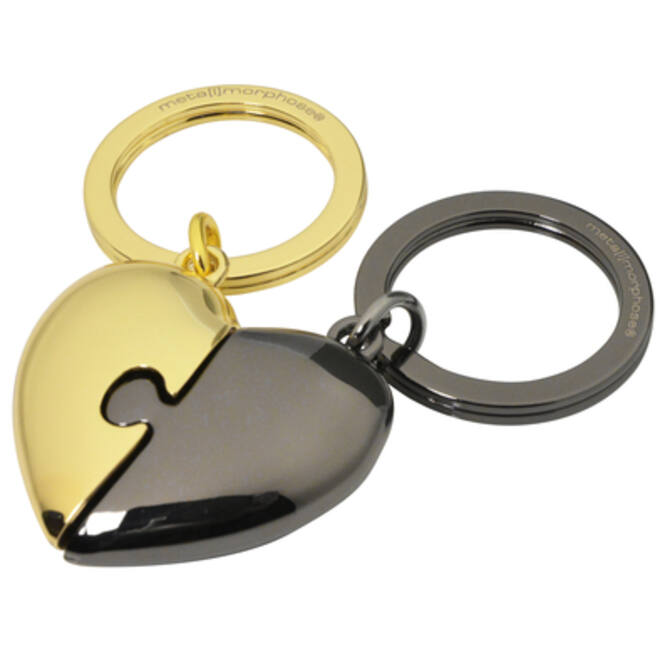 Sleutelhanger Metalmorphose puzzelhart