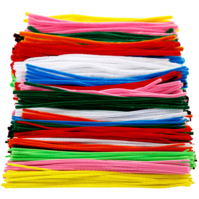 Chenilledraad Creativ Company 30cm dikte 4, 6, 9mm 700 stuks assorti
