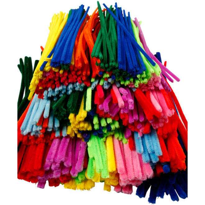 Chenilledraad Creativ Company 30cm dikte 4, 6, 9mm 700 stuks assorti