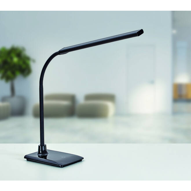 Bureaulamp MAUL Pirro LED dimbaar met voet zwart
