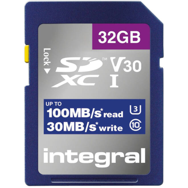 Geheugenkaart Integral SDHC-XC 32GB High Speed